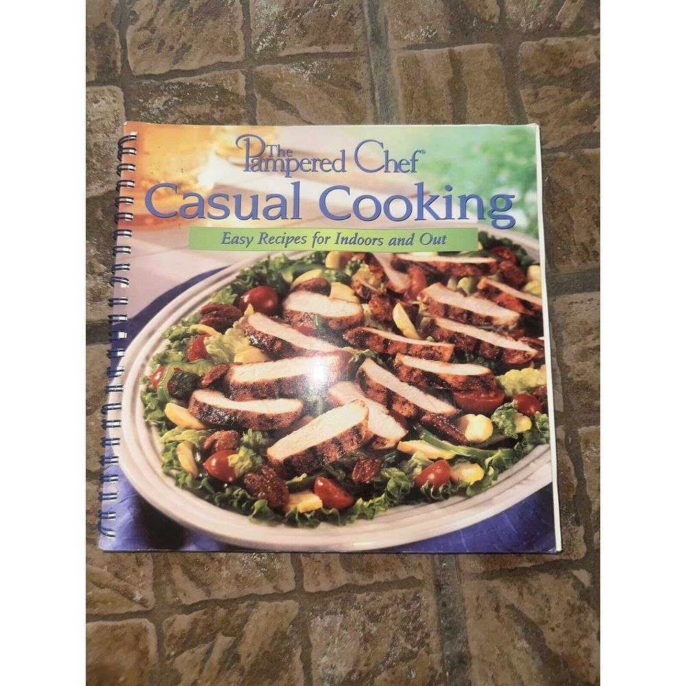 Vintage 2002 The Pampered Chef Casual Cooking Cookbook Recipes Cook Book GUC